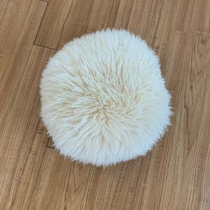 Genuine Sheepskin Round Throw Pillow